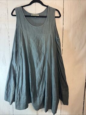 JP and Mattie BOHO Relaxed Sleeveless Tunic Top - Slate Blue/Gray